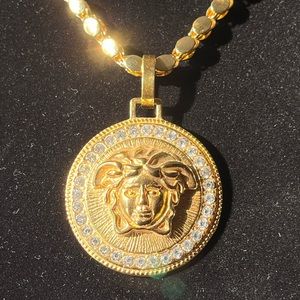 Gold Plated Medusa Chain